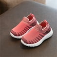 thumbnail image 2 of Kids Sneakers Boys Kids Boys and Girls Summer Breathable Lightweight Socks Shoes Toddler Soft Casual Sneakers Baby Sneakers Red 5 Years-5.5 Years, 2 of 6