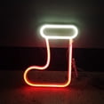 thumbnail image 2 of Mosey Neon Sign Lamp Creative USB/Battery Operated Xmas Stocking LED Neon Light Decoration, 2 of 8