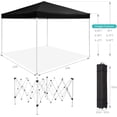 thumbnail image 4 of 10' x 10' Heavy Duty Pop Up Canopy with Mosquito Net, Instant Outdoor Shelter Large Canopy Tent for Outside, Gazebo with Mesh Sidewalls for Party, Backyard, Camping, 4 of 7