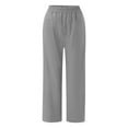 thumbnail image 6 of BYHONG Womens Pants Casual Solid Color Wide Leg Pant Suit Womens Pant Suits Grey M, 6 of 6
