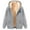 Gray, variant on BiZtdJrK Sherpa Jackets for Women Casual Long Sleeve Zip Up Hoodies Winter Warm Fleece Lined Hooded Coats Dragonfly Print Sweatshirts Going Out Tops Today's Sales Red 3XL