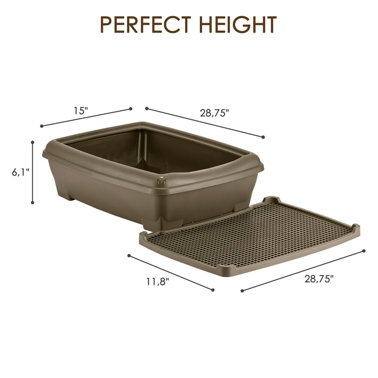 So Phresh High-Back Corner Grey Litter Box