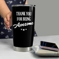 thumbnail image 6 of Thank You for Being Awesome Tumbler Gift Set - Birthday, Christmas, Appreciation Inspirational Gifts for Women, Men, Coworkers - 20oz Stainless Steel Insulated Coffee Travel Mug, 6 of 6