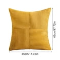 thumbnail image 3 of Sofa Pillow Covers, Decor for Living Room, Cozy Home Decor, Square Pillow Covers, 2Pc 18X18 Inch Corduroy Modern Solid Color Throw Pillow Set, Soft Striped Pillow Covers, Home, 3 of 7