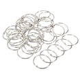 thumbnail image 1 of Unique Bargains 2.07' Dia. Detachable Binder Rings Index Snap Metal Clips, Silver Tone 50 Pack, 1 of 5
