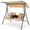 Beige, variant on Spaco Porch Swing Chair with Adjustable Canopy-Turquoise, 2-Seater Hanging Bench, Pillow for Backyard Garden Poolside
