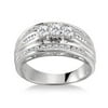 3/4 Carat Three-Stone 10kt White Gold Diamond Ring