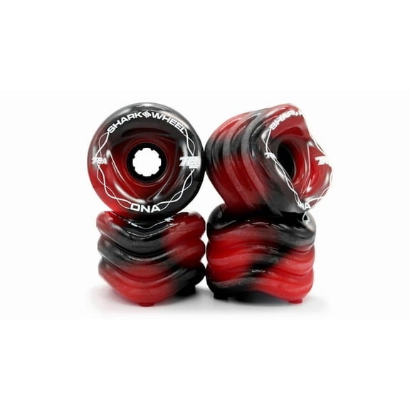 NEW Shark Wheel 72MM, 78a DNA - Red / Black Swirl