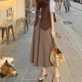 thumbnail image 4 of Women's A-Line Swing Pleated Long Maxi Skater Skirt, 4 of 5