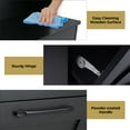 thumbnail image 3 of TLSUNNY Freestanding Trash Cabinet, Double Tilt-Out Garbage Can Storage Cabinet w/ Shelves & Drawer for Home, 3 of 10