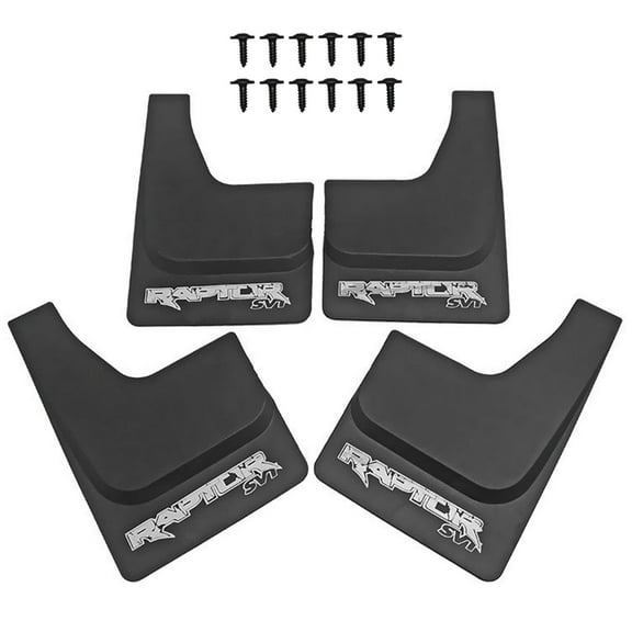 Custom No Drill Mud Flaps For Foed F150 2011-2025, Splash Guards Molded Front And Rear Set 4Pcs-Black