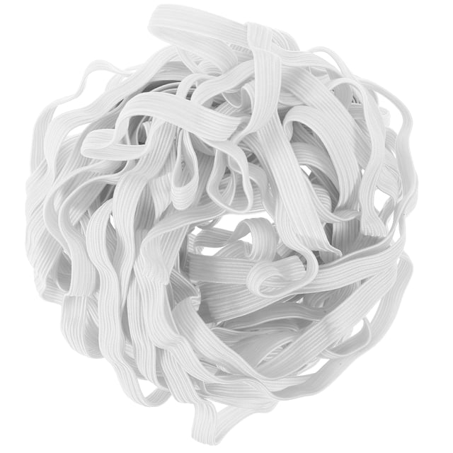 Miangastore 10M x 6mm White Elastic Bands for DIY Springy Stretch Knitting Sewing 1 Set