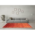 thumbnail image 3 of Ahgly Company Indoor Square Oriental Orange Industrial Area Rugs, 7' Square, 3 of 4