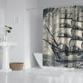 thumbnail image 2 of Nautical Sailboat Map Shower Curtains,Farmhouse Shower Curtains for Bathroom, Bath Shower Curtain Sets Waterproof Fabric Decor 72×72inch, 2 of 4