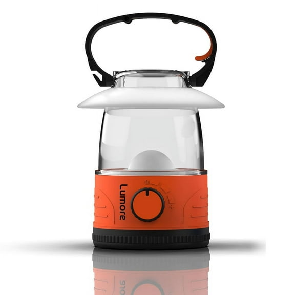 Lumore 3005069 50 Lumens LED Camping Lantern, Black & Orange