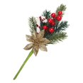 thumbnail image 2 of Palillos de Navidad en Conos artificiales de acebo Artesanía para manualidades navideñas Fiesta Decoración festiva para el hogar de oro Baoblaze Selecciones de bayas, 2 of 8