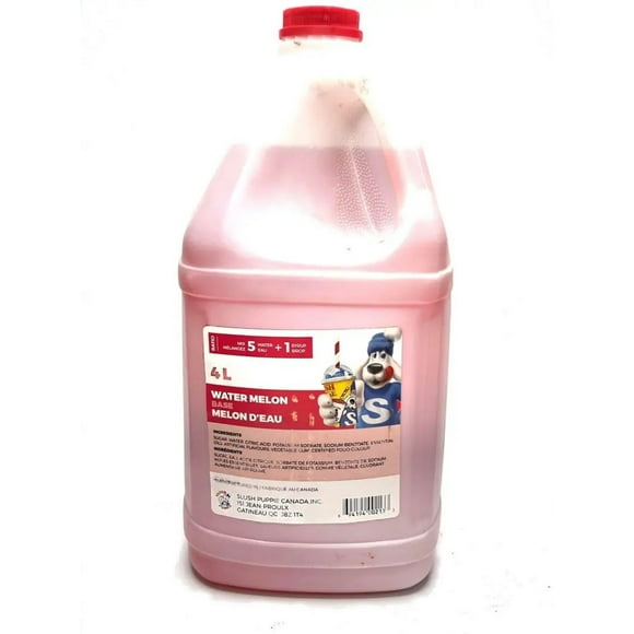 Slush Puppie Sirop pour Barbotine à la Melon D\'eau Concentré 5:1 135 Oz/4 L