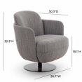 thumbnail image 6 of TOV Furniture  Solange Grey Textured Weave Swivel Chair, 6 of 6