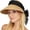 Beige, variant on Women Straw Sun Visor Hats Beach Summer Sun Hat Wide Brim Sun Hats Foldable UPF 50 Womens Visor with Big Tie