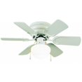 thumbnail image 1 of Atrium 30 in. 6-Blade Hugger Mount Ceiling Fan, White Blades, White Finish., 1 of 1