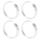 thumbnail image 1 of Anillos de centrado de rueda de automóvil Unique Bargains, anillos de hub de absorción de choque, aleación de aluminio, tono plateado, duraderos, OD 63.4mm a ID 56.1mm, 1 of 7