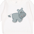 thumbnail image 3 of Inktastic Cute Smiling Baby Hippo Toddler Sweatshirt, 3 of 4