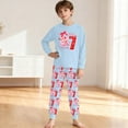 thumbnail image 2 of 67 Six Seven Letter Outfits Set For Kids Outfits Set Casual Girls 67 Doodle Print Long Sleeve Homewear Soft Two Piece Sleepwear Light Blue 3-4 Years, 2 of 9