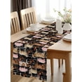 thumbnail image 2 of Burlap Table Runner 48 Inches Long, Farm Pig Sheep Cow Chicken Non-Slip Kitchen Table Runners for Dining Room Everyday Use Party Table Decorations Farmhouse Animal Letter Black Back, 2 of 9