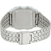 Casio Women's Vintage Digital Quartz World Time Stainless Steel Watch A500WA-7