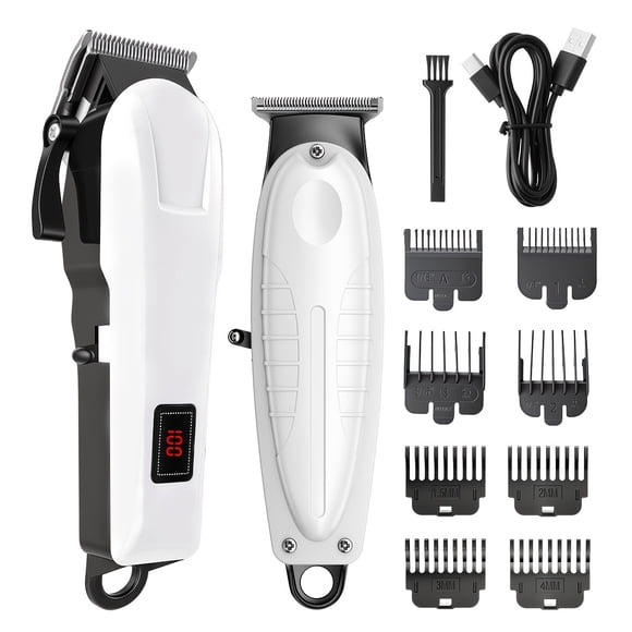 Men's Electric Hair Clipper Set & Beard Trimmer Set. Home-use electric hair clipper + sculpting trimmer + reciprocating shaver. Haircutting, shaving, sculpting.