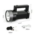 thumbnail image 2 of Toytexx Super Bright Rechargeable LED Spotlight Flashlight with 3 Modes, Black, 2 of 6