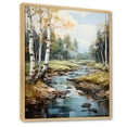 thumbnail image 2 of Designart "Serenity Falls Birch Woods II" Floral Floater Framed Canvas Print, 2 of 7
