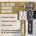 thumbnail image 4 of Mockins Black & Gold Handheld Microphones | 2-Pack | Built in Bluetooth Speaker, 4 of 12