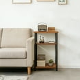 thumbnail image 3 of CONCETTA End Table with 3 Shelves, Narrow Nightstand for Small Spaces, Easy Assembly, Ideal for Living Room and Bedroom,Rust Brown, 3 of 10