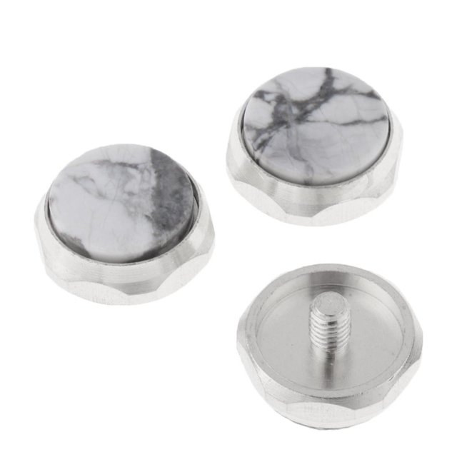 Naiovety Accesorio de trompeta coloreado hecho en aleación de durabilidad de fácil instalación de 3 piezas para alta Accesorios para instrumentos musicales Gris blanco