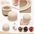 thumbnail image 2 of 4-Inch Apple Shape Silicone Mousse Mold, 3D Fruit Design Cake Pan for French Pastry Desserts Soap and Candle Art, Easy Release Baking Tool, 2 of 9