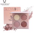 thumbnail image 3 of Paleta de maquillaje MISS ROSE de 4 colores, kit de brillo profesional, polvo facial prensado (#07), 3 of 11