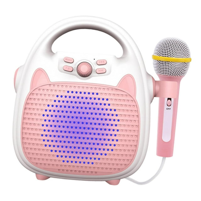 Máquina de karaoke bluetooth Sunnimix para niños rosa