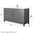 thumbnail image 5 of Wyndham Collection Wcg242460sccunsmxx Beckett 60" Free Standing Single Basin Vanity Set -, 5 of 7