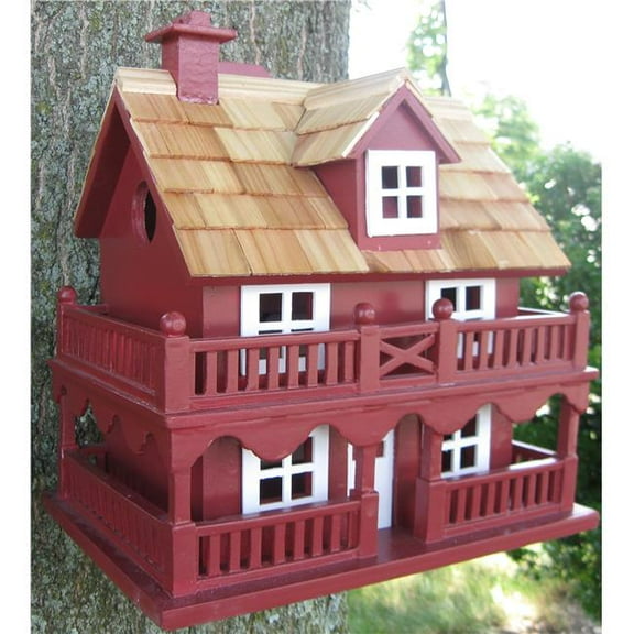 Novelty Cottage Birdhouse- Classic Series -Red