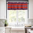 thumbnail image 2 of nqOlkjepod Colorful Striped Farmhouse Short Window Curtain Valances, Farmhouse Modern Rainbow Lines Art Rod Pocket Kitchen Valances for Living Room Bedroom Bathroom Cafe, 1 Panel - 42" x 18", 2 of 8