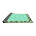 thumbnail image 2 of Ahgly Company Indoor Round Oriental Turquoise Blue Traditional Area Rugs, 6' Round, 2 of 4