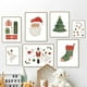 thumbnail image 2 of Calcetines de dibujos animados para regalo de Navidad, póster de Papá Noel para niños, arte de pared moderno para guardería, pintura en lienzo, decoración de habitación de bebé y niños, 2 of 4