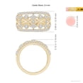thumbnail image 4 of ANGARA Natural Style Diamond Broad Anniversary Ring in 14K Yellow Gold for Women (Size-2.4mm| Color-H| Clarity-SI2) | April Birthstone, Anniversary, Jewelry Gift for Women | Natural Diamond Ring, 4 of 9