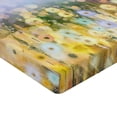 thumbnail image 2 of Ambesonne Floral Fitted Sheet 2 Pcs Set, Idyllic Pastoral Flower, Twin, Yellow Purple, 2 of 3