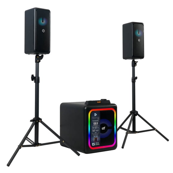 Sistema de Audio 2.1 STF Home Audio con Subwoofer 120W RMS Bluetooth USB FM
