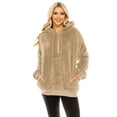 thumbnail image 1 of Haute Edition Women's Colorblock and Solid 1/4 Zip Sherpa Hoodie, 1 of 4