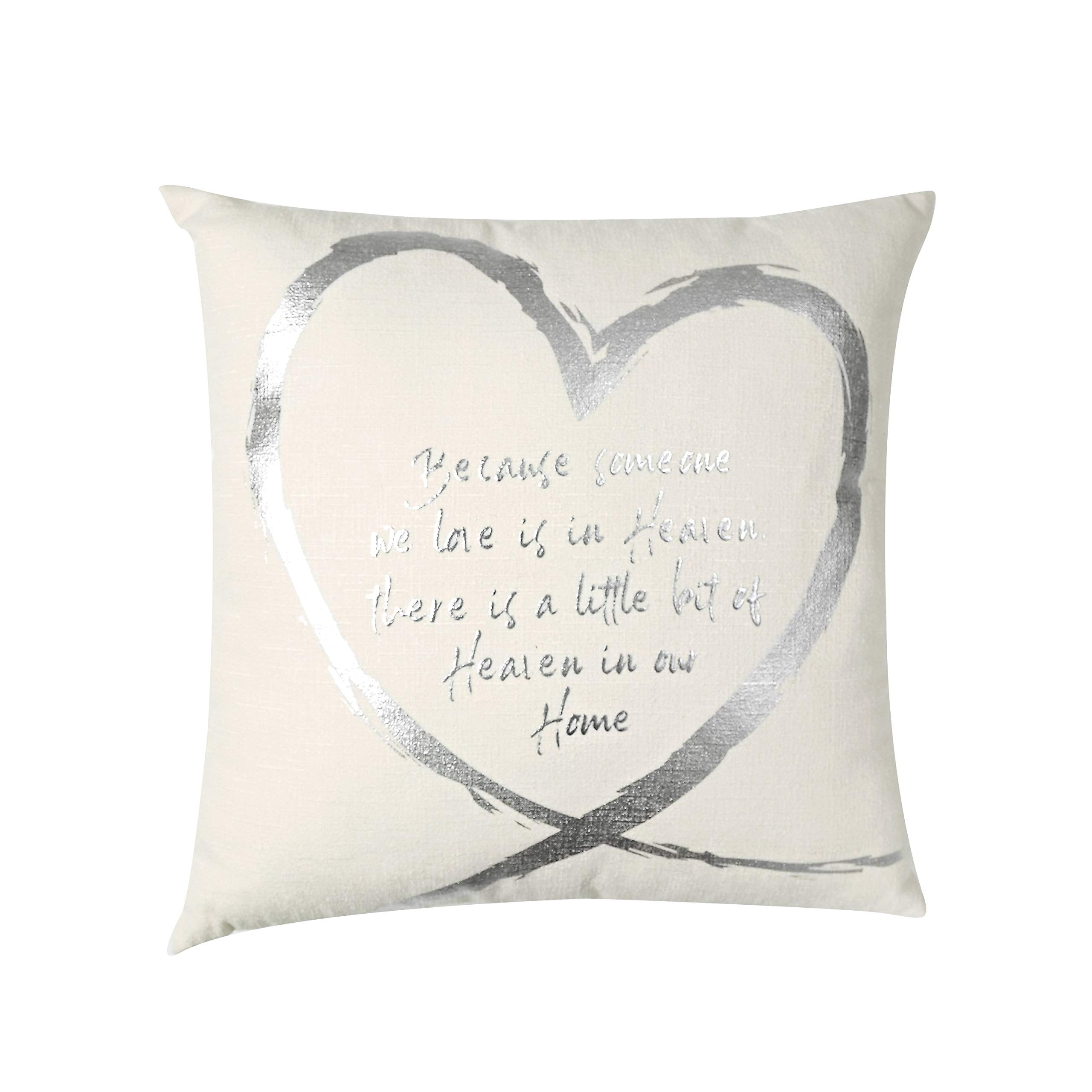 a Because Someone We Love Is In Heaven Theres Little Bit Of Heaven In Home Butterfly Flower Cotton Linen Throw Pillow Cover Cushion Case Holiday Square 18X18Inch Gift Decorative Pillow Family 