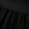 thumbnail image 6 of Ashirexll Womens Summer Dresses, Casual Dresses for Women, Fashion Solid Color Loose Round Neck Short Sleeve Velvet Dress, 6 of 7