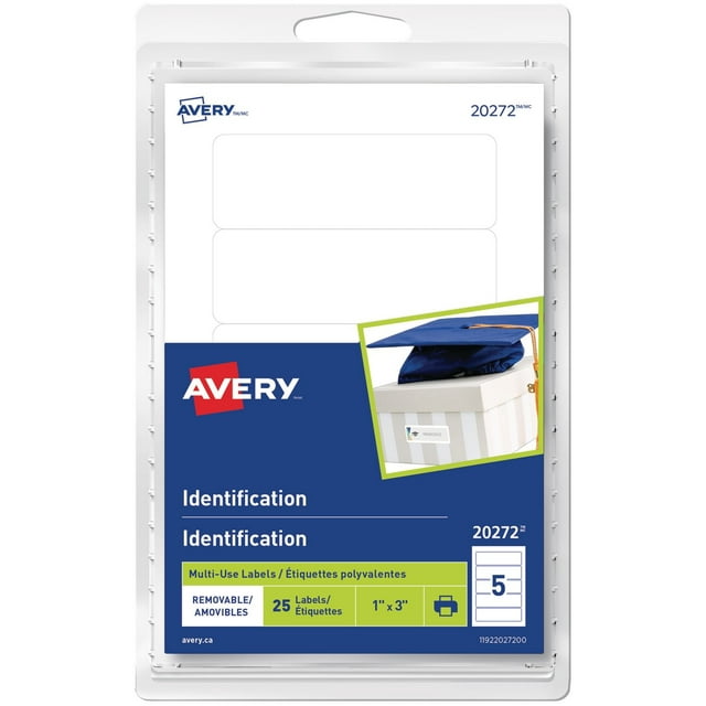 Avery Removable White Identification Labels - 20272